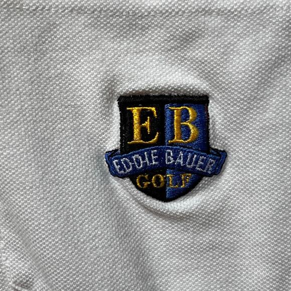Ebtek by Eddie Bauer Men's Short Sleeve Golf Polo.  White/Blue.  Size XL - Picture 5 of 8
